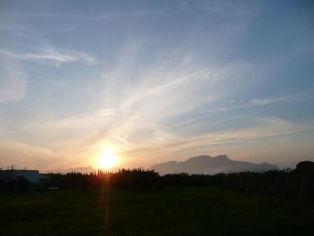 zonsondergang op het landgoed