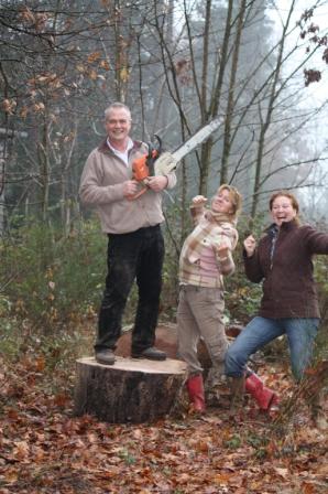 Henk Maria en Monique in het bos