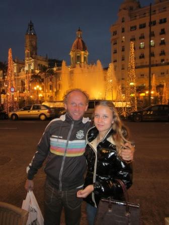 Mooie foto van Robert met dochter Naomi in Valencia