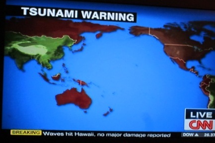 Tsunami waarschuwing richting Hawai..