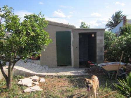 Toilet in aanbouw