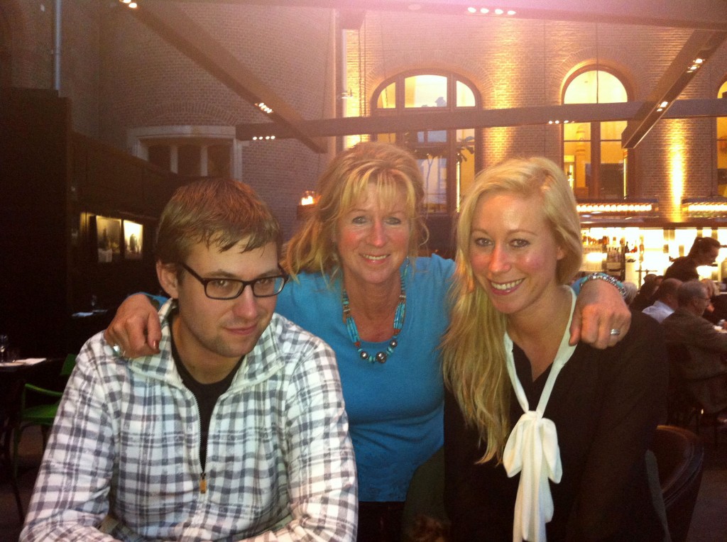 Met Chris en Sandy in Restaurant Conservatorium in Amsterdam..de beste STEAK TARTAAR van NH.